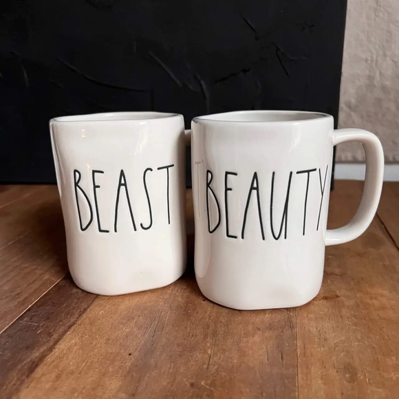 Rae Dunn Beauty and the Beast Mugs - Picture 4 of 4